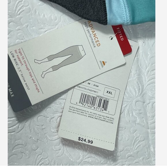 Champion High Performance Capri Leggings Gray Blue XXL NWT Fitted Activewear - Picture 11 of 11